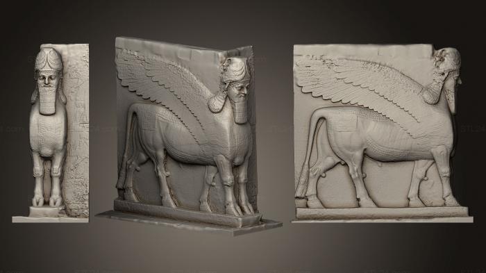 Египетские статуи и рельефы (Статуя, STKE_0067) 3D модель для ЧПУ станка